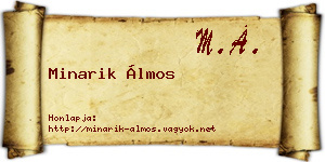 Minarik Álmos névjegykártya